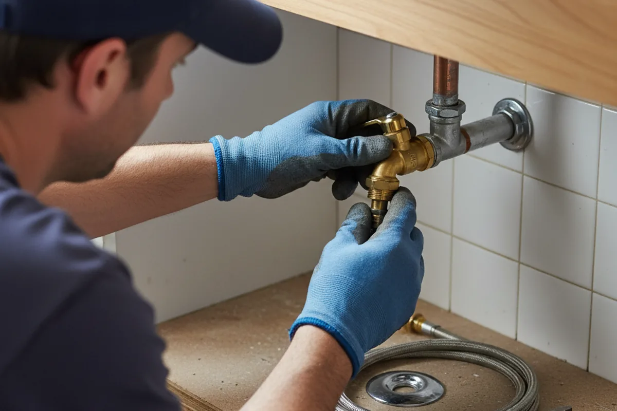 Shutoff valve and fitting work during Faucet and Fixture Repair in Eaton Rapids